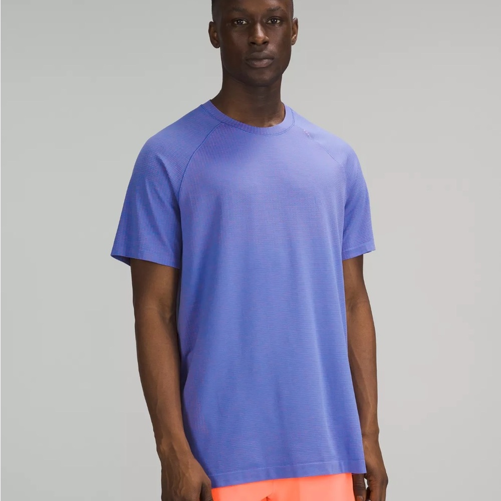 Lululemon Metal Vent Tech Short Sleeve Velvet Dust/Wild Indigo Size Large